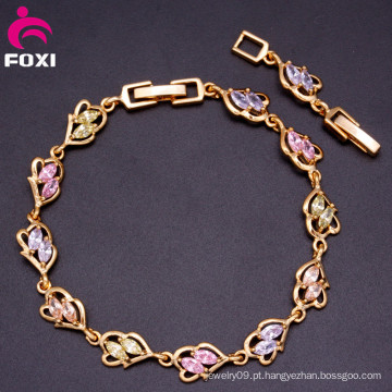 2016 Hot Sale Dubai Gold Moda Charm pulseira de 18k